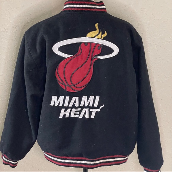 Miami Heat Reversible Wool Jacket Size XL Young - Picture 3 of 6
